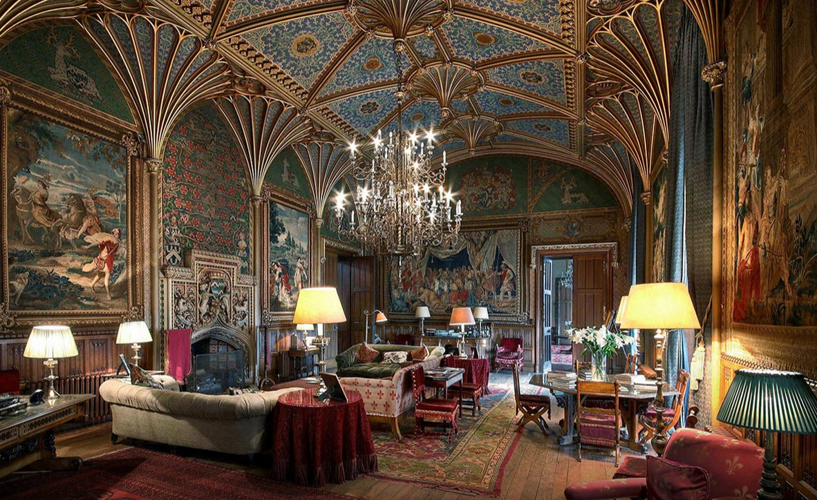 Gothic Drawing room at Eastnor Castle