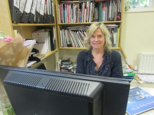 Sarah working in the eastnor office