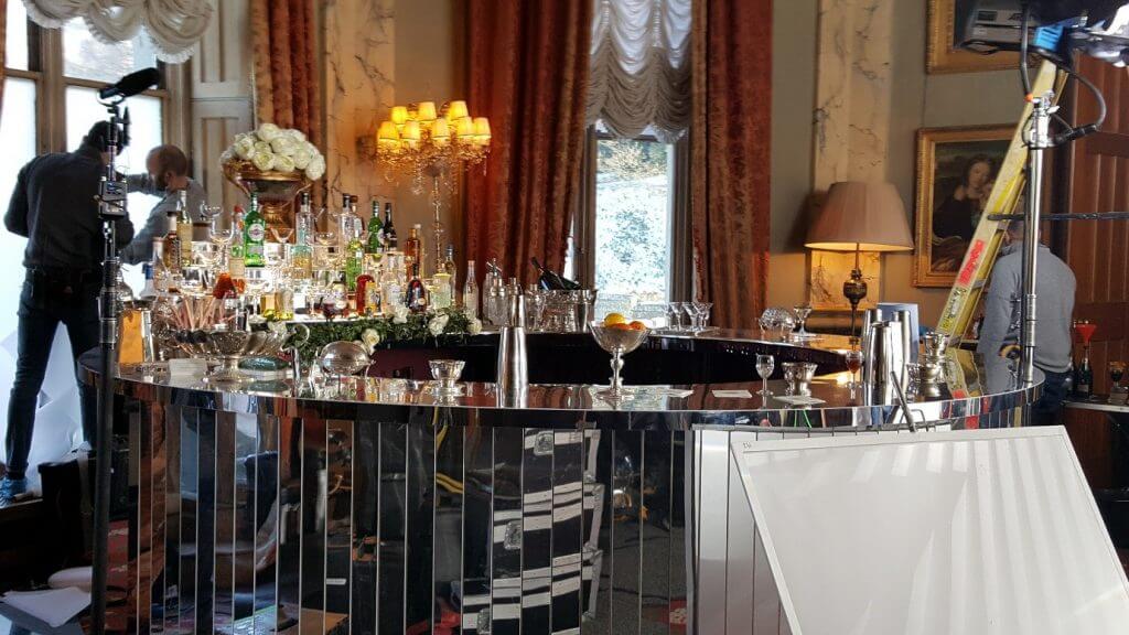 Succession - A Glass Bar set up in the Octagon Room