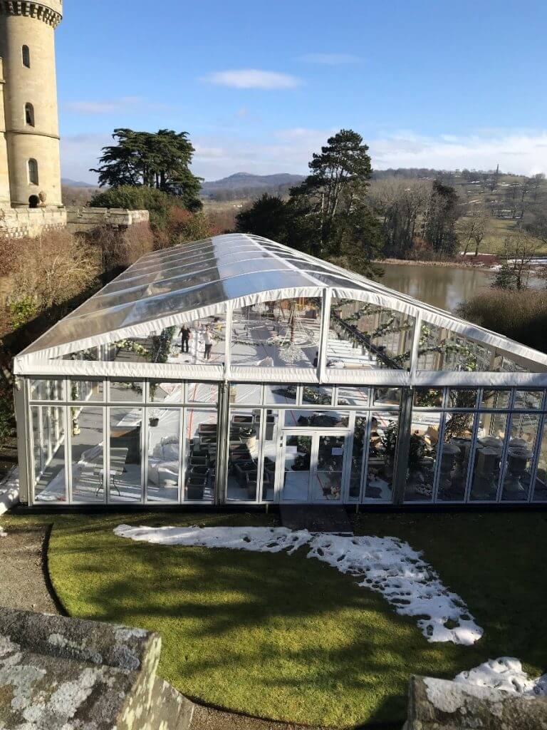 Succession - The stunning glass marquee on the Lower Terrace