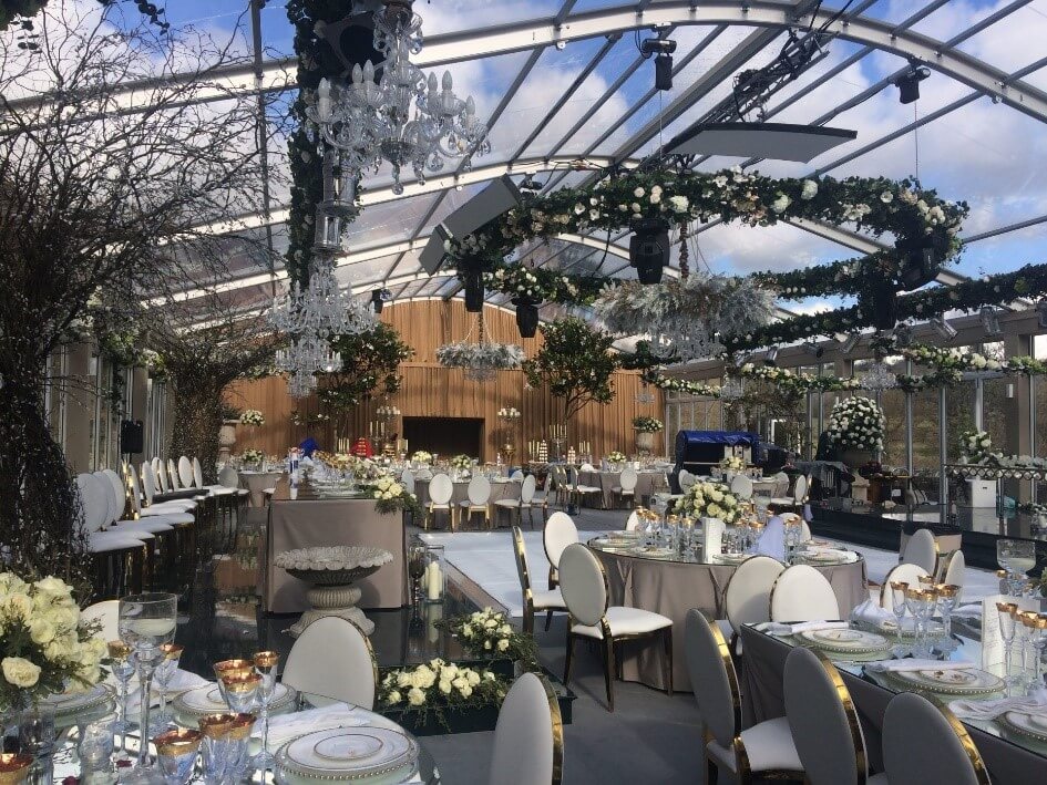 Succession - The equally stunning marquee interiors (image from Good Intents)