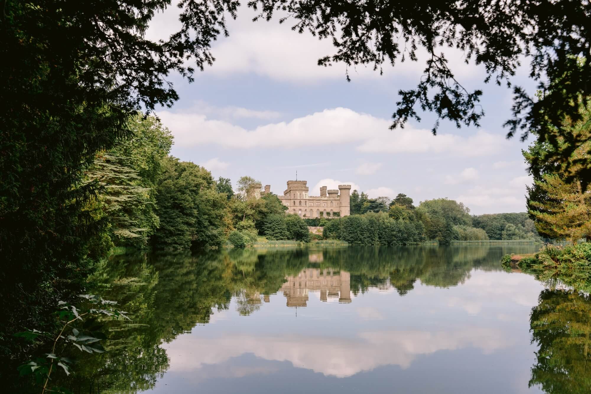 View of the castle from the far side of the lake